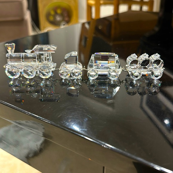 Swarovski TRAIN Set Four Pieces WHEN WE WERE YOUNG 1990’s Excellent Like New - Picture 1 of 8